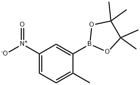 4,4,5,5-Tetramethyl-2-(2-methyl-5-nitrophenyl)-1,3,2-dioxaborolane 구조식 이미지