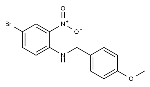 4-Bromo-N-(4-methoxybenzyl)-2-nitroaniline 구조식 이미지