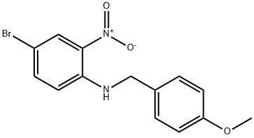 4-Bromo-N-(4-methoxybenzyl)-2-nitroaniline 구조식 이미지