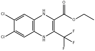 Ethyl 6,7-dichloro-3-(trifluoromethyl)-1,4-dihydroquinoxaline-2-carboxylate 구조식 이미지