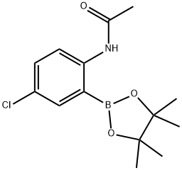 N-(4-Chloro-2-(4,4,5,5-tetramethyl-1,3,2-dioxaborolan-2-yl)phenyl)acetamide 구조식 이미지