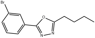 2-(3-Bromophenyl)-5-butyl-1,3,4-oxadiazole 구조식 이미지