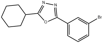 2-(3-Bromophenyl)-5-cyclohexyl-1,3,4-oxadiazole 구조식 이미지