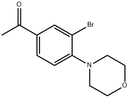 (3'-Bromo-4'-morpholino)acetophenone 구조식 이미지