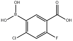 5-Borono-4-chloro-2-fluorobenzoic acid 구조식 이미지