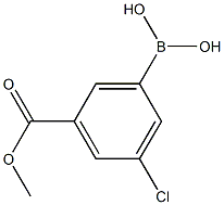 Methyl 3-borono-5-chlorobenzoate 구조식 이미지