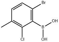 6-Bromo-2-chloro-3-methylphenylboronic acid 구조식 이미지
