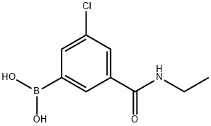 3-Chloro-5-(ethylcarbamoyl)phenylboronic acid 구조식 이미지