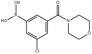 3-Chloro-5-(morpholine-4-carbonyl)phenylboronic acid 구조식 이미지