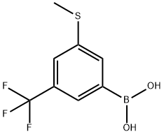 3-(Methylthio)-5-(trifluoromethyl)phenylboronic acid 구조식 이미지