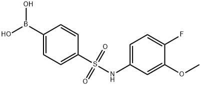 4-(N-(4-Fluoro-3-methoxyphenyl)sulfamoyl)phenylboronic acid 구조식 이미지