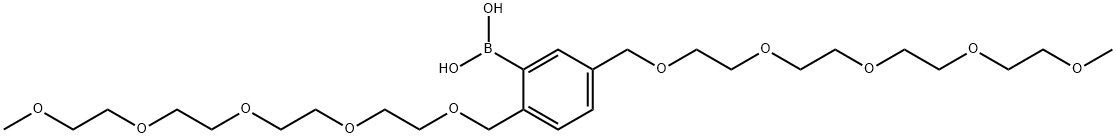 2,5-Di(2,5,8,11,14-pentaoxapentadecyl)phenylboronic acid Structure