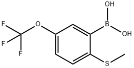 2-(Methylthio)-5-(trifluoromethoxy)phenylboronic acid 구조식 이미지