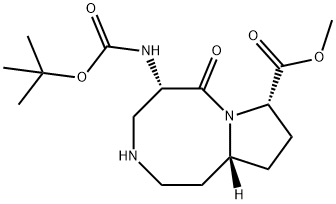 (5S,8S,10aR)-Methyl 5-(tert-butoxycarbonylaMino)-6-oxodecahydropyrrolo[1,2-a][1,5]diazocine-8-carboxylate Structure