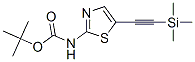 Carbamic  acid,  N-[5-[2-(trimethylsilyl)ethynyl]-2-thiazolyl]-,  1,1-dimethylethyl  ester 구조식 이미지