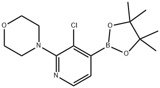 3-CHLORO-2-(4-MORPHOLINO)PYRIDINE-4-BORONIC ACID PINACOL ESTER Structure