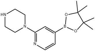 2-(Piperazin-1-yl)pyridine-4-boronic acid, pinacol ester 구조식 이미지