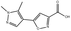 5-(1,5-dimethyl-1H-pyrazol-4-yl)-3-isoxazolecarboxylic acid(SALTDATA: FREE) Structure