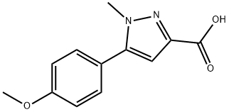 5-(4-Methoxyphenyl)-1-Methylpyrazole-3-carboxylic acid 구조식 이미지