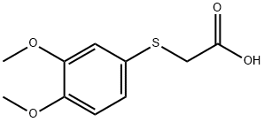 (3,4-Dimethoxyphenylthio) уксусной кислоты структурированное изображение