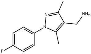 1-[1-(4-fluorophenyl)-3,5-dimethyl-1H-pyrazol-4-yl]methanamine(SALTDATA: HCl) 구조식 이미지