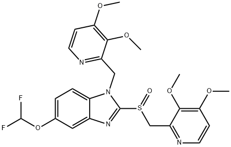 N-[(3,4-DiMethoxy-2-pyridinyl)Methyl] Pantoprazole 구조식 이미지