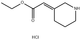 (E)-Ethyl 2-(piperidin-3-ylidene)acetate hydrochloride Structure