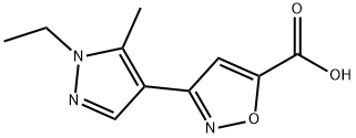 3-(1-ethyl-5-methyl-1H-pyrazol-4-yl)isoxazole-5-carboxylic acid(SALTDATA: FREE) Structure