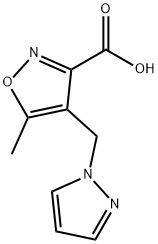 5-Methyl-4-(1H-pyrazol-1-ylmethyl)isoxazole-3-carboxylic acid Structure