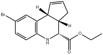 (3AR,4S,9BS)-ETHYL 8-BROMO-3A,4,5,9B-TETRAHYDRO-3H-CYCLOPENTA[C]QUINOLINE-4-CARBOXYLATE Structure