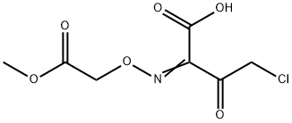 4-클로로-2-(Z)-메톡시카르보닐메톡시이미노-3-옥소부티르산 구조식 이미지