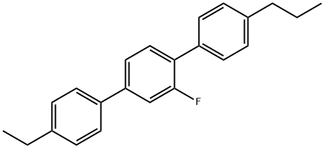 1,1':4',1''-Terphenyl, 4''-ethyl-2'-fluoro-4-propyl- Structure