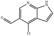 4-CHLORO-1H-PYRROLO[2,3-B]PYRIDINE-5-CARBALDEHYDE 구조식 이미지