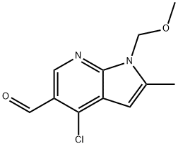 4-chloro-1-(methoxymethyl)-2-methyl-1H-pyrrolo[2,3-b]pyridine-5-carbaldehyde Structure