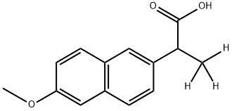 2-Naphthaleneacetic acid, 6-Methoxy-d3-a-Methyl- Structure