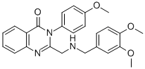 2-[[[(3,4-DIMETHOXYPHENYL)METHYL]AMINO]METHYL]-3-(4-METHOXYPHENYL)-4(3H)-QUINAZOLINONE 구조식 이미지