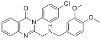 3-(4-CHLOROPHENYL)-2-[[[(3,4-DIMETHOXYPHENYL)METHYL]AMINO]METHYL]-4(3H)-QUINAZOLINONE Structure