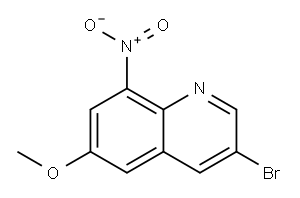 3-Bromo-6-methoxy-8-nitroquinoline 구조식 이미지