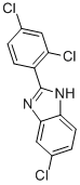 5-CHLORO-2-(2,4-DICHLOROPHENYL)-BENZIMIDAZOLE 구조식 이미지