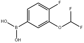 3-difluoromethoxy-4-fluoro-benzeneboronic acid 구조식 이미지