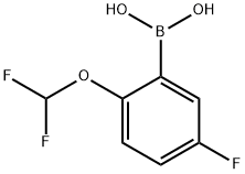 1-difluoromethoxy-4-fluoro-benzeneboronic acid 구조식 이미지