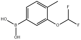 3-difluoromethoxy-4-methyl-benzeneboronic acid 구조식 이미지