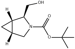 [1S-, 2R-, 5R-]2-Hydroxymethyl-3-aza-bicyclo[3.1.0]hexane-3-carboxylic acid tert-butyl ester 구조식 이미지