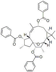 (1aR,2R,3S,4S,4aR,6S,7S,7aS,8E,10R,11aR)-1,1a,2,3,4,5,6,7,7a,10,11,11a-Dodecahydro-1,1,3,6,9-pentamethyl-2,4a-epoxy-4aH-cyclopenta[a]cyclopropa[f]cycloundecene-4,7,10-triol tribenzoate 구조식 이미지