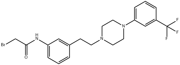 1-(2-(3-bromoacetamidophenyl)ethyl)-4-(3-trifluoromethylphenyl)piperazine Structure