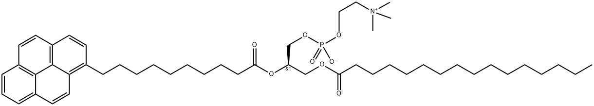 1-PALMITOYL-2-PYRENEDECANOYLPHOSPHATIDYLCHOLINE Structure