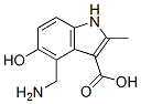 1H-Indole-3-carboxylic  acid,  4-(aminomethyl)-5-hydroxy-2-methyl- 구조식 이미지