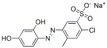 sodium 3-chloro-6-[(2,4-dihydroxyphenyl)azo]toluene-4-sulphonate Structure