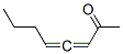 3,4-Octadien-2-one (9CI) Structure