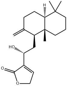 12-Hydroxy-8(17),13-labdadien-16,15-olide Structure